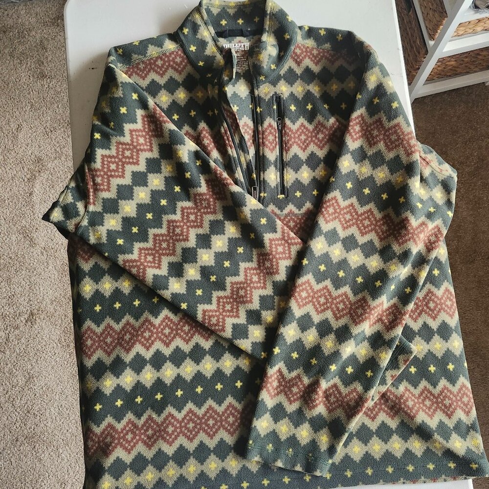 Duluth Trading Co Men’s Fleece Pullover 2XL | Southwest Aztec Pattern Half Zip